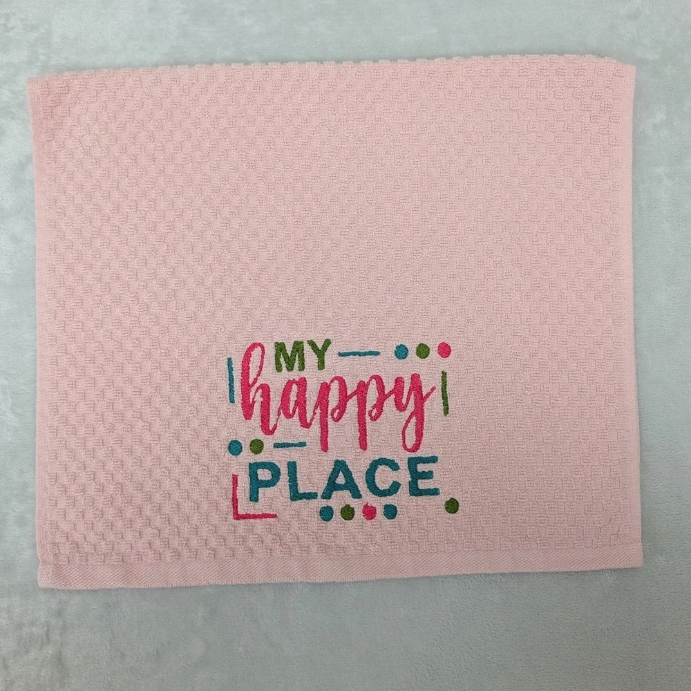 My Happy Place Kitchen Bath Bar Hand Towel
